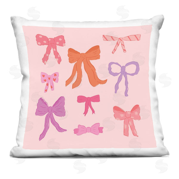 stupell industries Sazerelli Designs | Stylish Fashion Bows on Pink Printed Throw Pillow