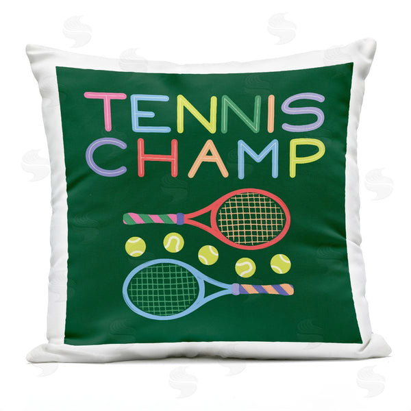 Stupell Industries Sazerelli Designs | Tennis Champ Racket & Balls Printed Throw Pillow