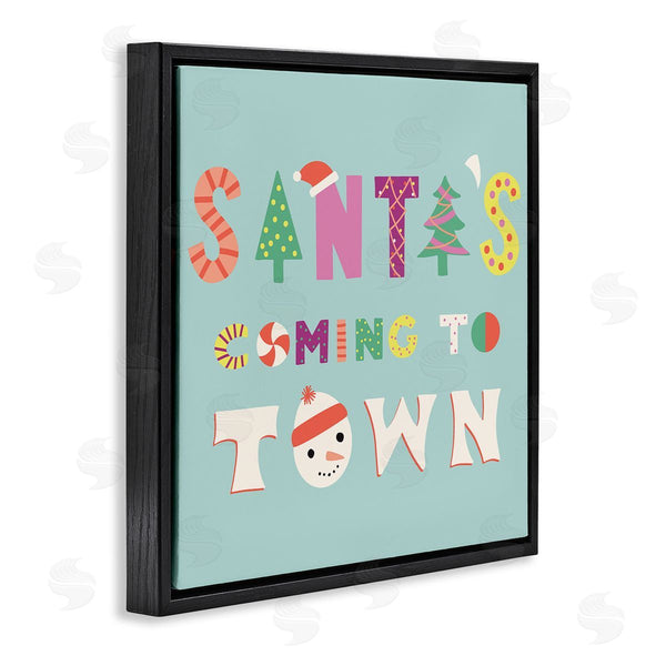 Stupell Industries Sazerelli Designs | Whimsical Santa's Coming To Town Wall Art