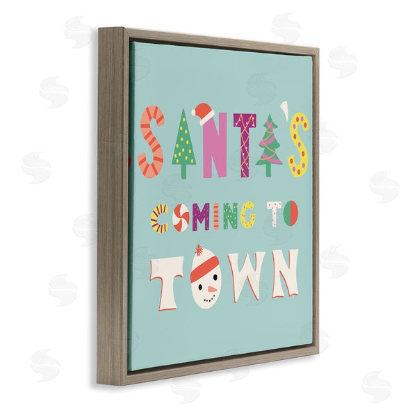 Stupell Industries Sazerelli Designs | Whimsical Santa's Coming To Town Wall Art