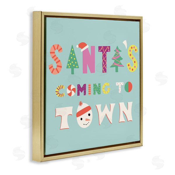 Stupell Industries Sazerelli Designs | Whimsical Santa's Coming To Town Wall Art