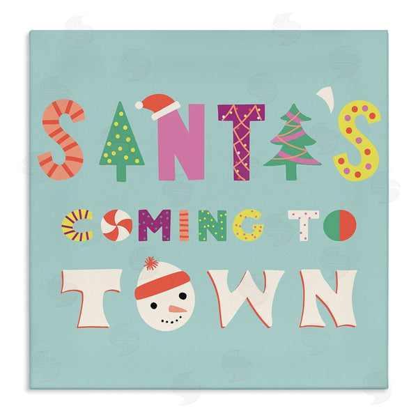 stupell industries Sazerelli Designs | Whimsical Santa's Coming To Town Wall Art