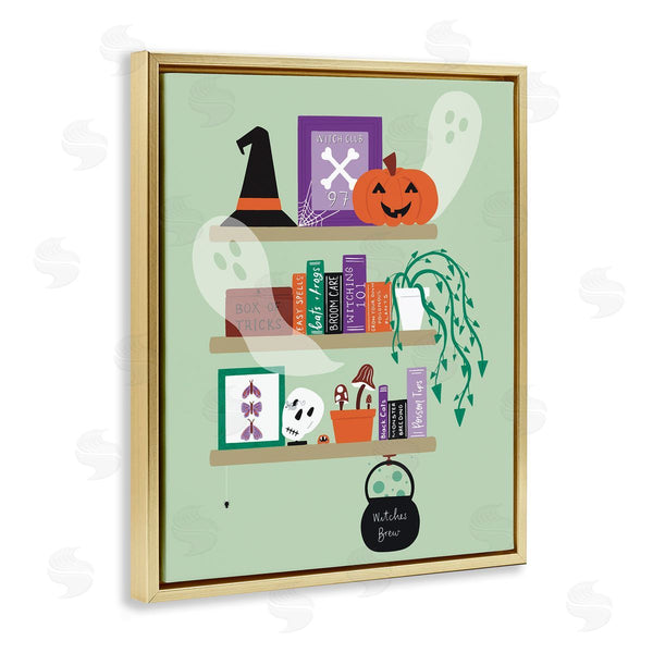 Stupell Industries Sazerelli Designs | Witchy Halloween Bookshelf