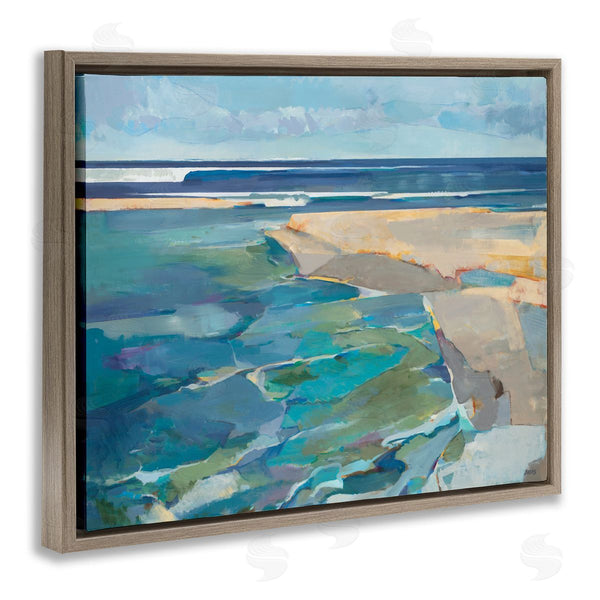Stupell Industries Scott Brems | Abstract Beach Tide Landscape