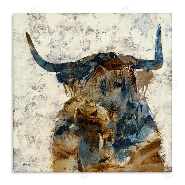 stupell industries Scott Brems | Abstract Cattle Horns Collaged Silhouette Blocked Shapes Wall Art