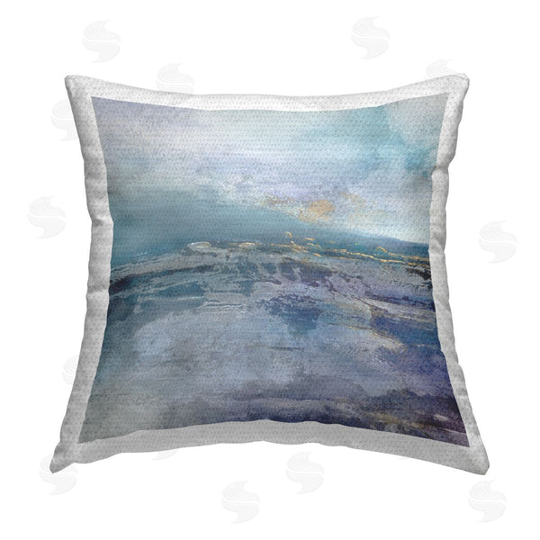 Stupell Industries Scott Brems | Abstract Landscape Blue Ocean Scene Printed Throw Pillow