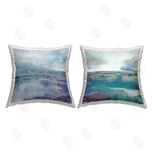 Stupell Industries Scott Brems | Abstract Landscape Modern Horizon Printed Throw Pillow Set