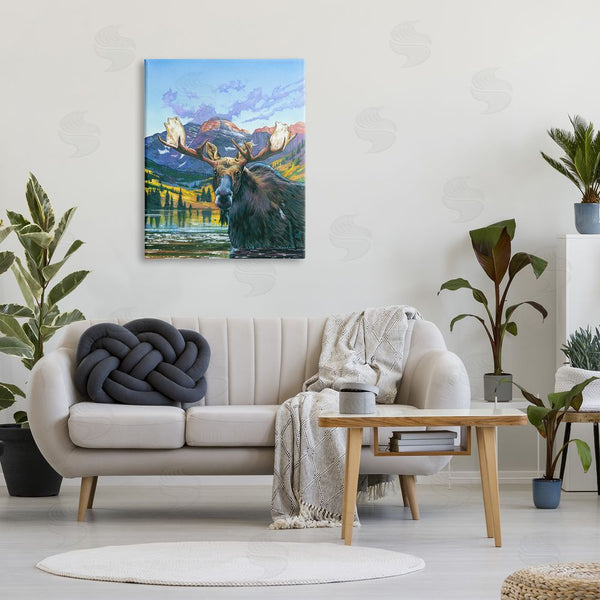 Stupell Industries Scott Westmoreland | Moose In River Painting Wall Art