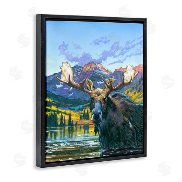 Stupell Industries Scott Westmoreland | Moose In River Painting Wall Art
