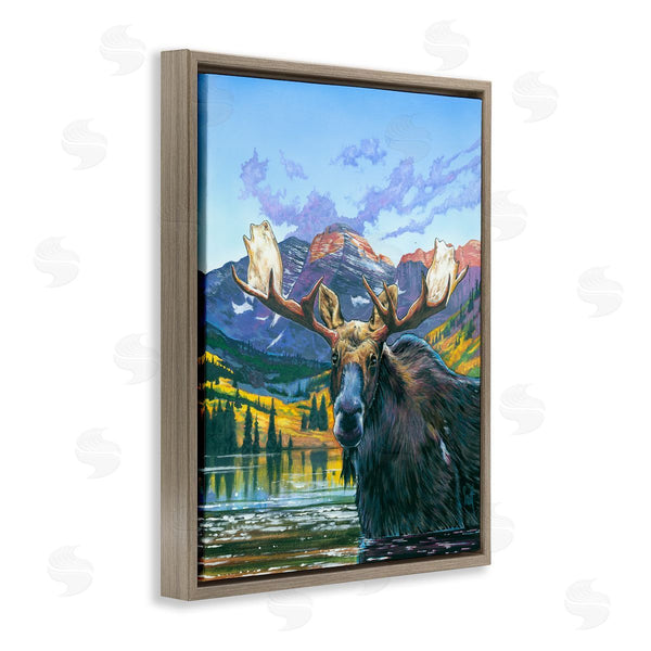 Stupell Industries Scott Westmoreland | Moose In River Painting Wall Art