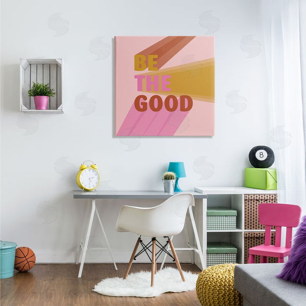 Stupell Industries SD Graphics Studio | Be The Good Positivity Phrase Geometric Pop Typography Wall Art