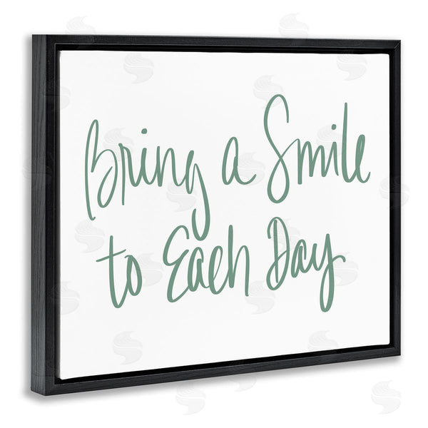 Stupell Industries SD Graphics Studio | Bring A Smile Each Day Phrase Green Cursive Wall Art