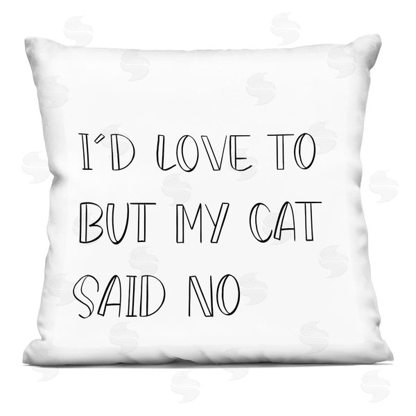 stupell industries Sd Graphics Studio | But My Cat Said No Phrase Pet Humor Printed Throw Pillow
