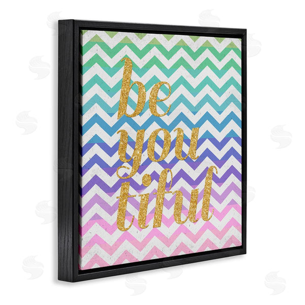 Stupell Industries SD Graphics Studio | Chevron Beautiful Phrase Wall Art