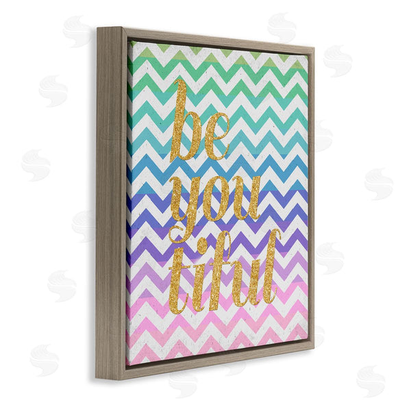 Stupell Industries SD Graphics Studio | Chevron Beautiful Phrase Wall Art