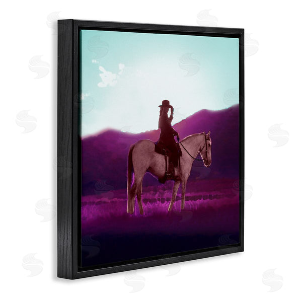 Stupell Industries Sd Graphics Studio | Cowgirl And Purple Mountains
