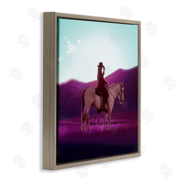 Stupell Industries Sd Graphics Studio | Cowgirl And Purple Mountains
