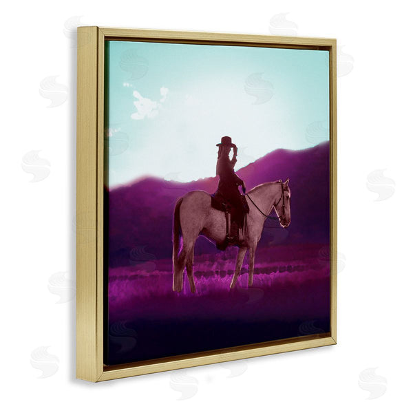 Stupell Industries Sd Graphics Studio | Cowgirl And Purple Mountains