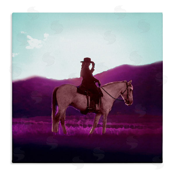 stupell industries Sd Graphics Studio | Cowgirl and Purple Mountains