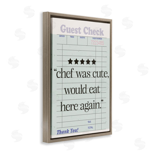 Stupell Industries Sd Graphics Studio | Cute Chef Guest Check