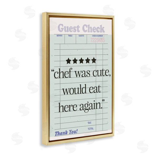 Stupell Industries Sd Graphics Studio | Cute Chef Guest Check