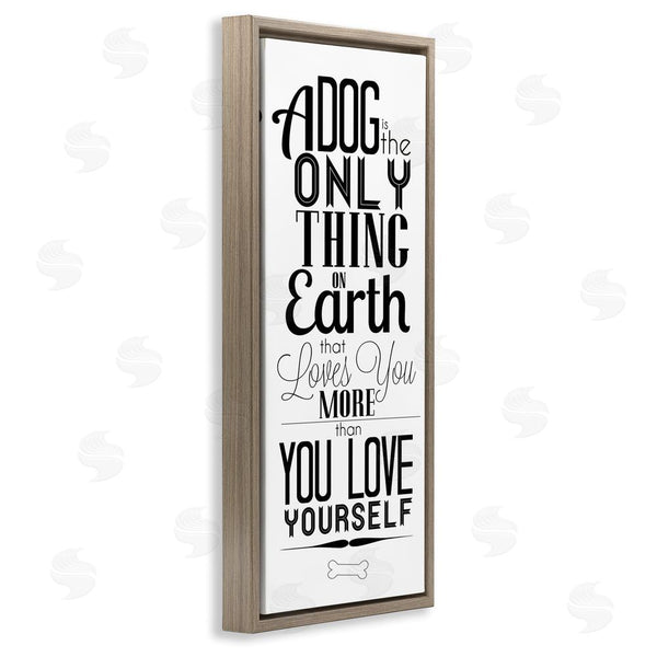 Stupell Industries SD Graphics Studio | Dog Loves You More Family Pet Positivity Phrase Wall Art