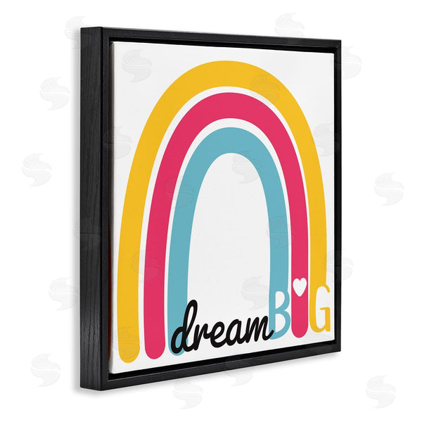Stupell Industries SD Graphics Studio | Dream Big Phrase Red Yellow Blue Rainbow Wall Art
