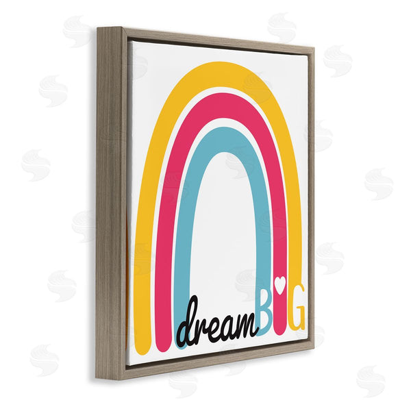 Stupell Industries SD Graphics Studio | Dream Big Phrase Red Yellow Blue Rainbow Wall Art