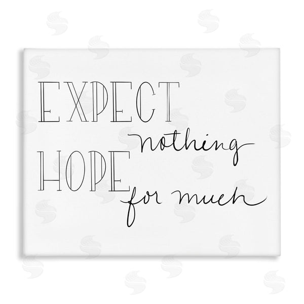 stupell industries SD Graphics Studio | Expect Nothing Hope for Much Encouraging Quote Wall Art