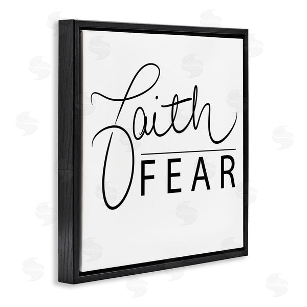 Stupell Industries SD Graphics Studio | Faith Over Fear Motto Minimal Clean Typography Wall Art