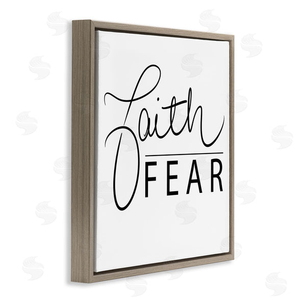 Stupell Industries SD Graphics Studio | Faith Over Fear Motto Minimal Clean Typography Wall Art