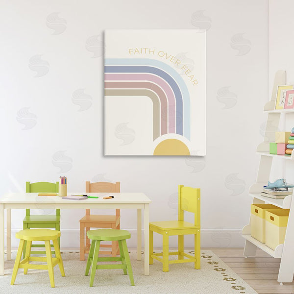 Stupell Industries SD Graphics Studio | Faith Over Fear Rainbow Wall Art