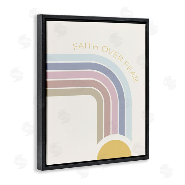 Stupell Industries SD Graphics Studio | Faith Over Fear Rainbow Wall Art