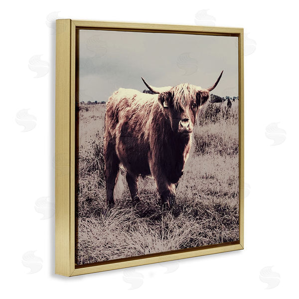 Stupell Industries SD Graphics Studio | Farm Cattle Rustic Vintage Styling