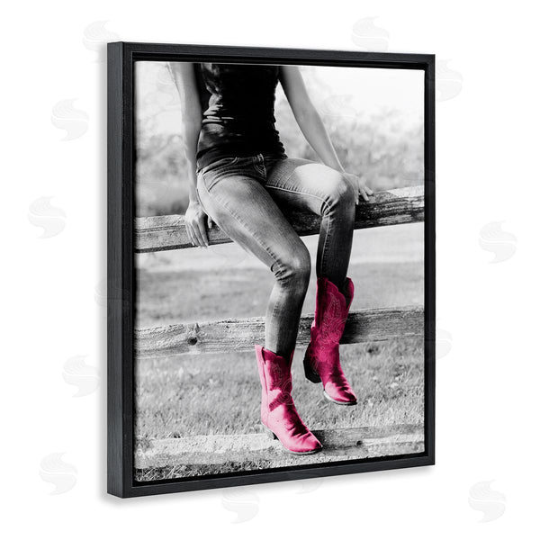 Stupell Industries Sd Graphics Studio | Glam Cowgirl In Boots Wall Art
