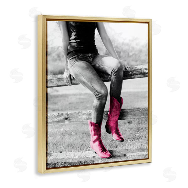 Stupell Industries Sd Graphics Studio | Glam Cowgirl In Boots Wall Art