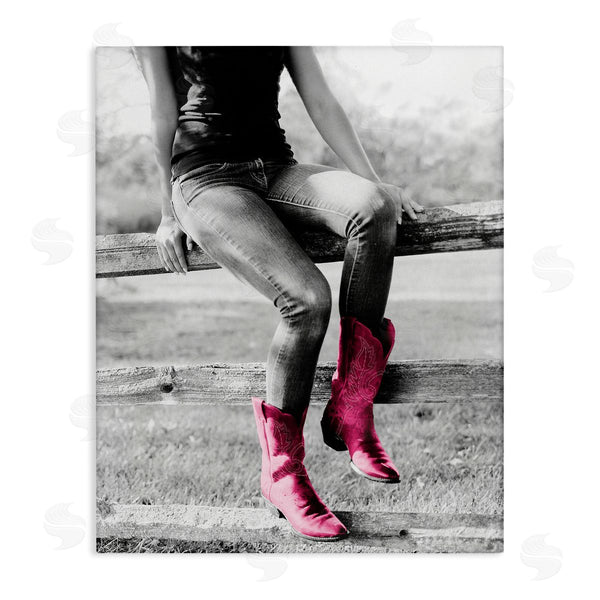 stupell industries Sd Graphics Studio | Glam Cowgirl in Boots Wall Art