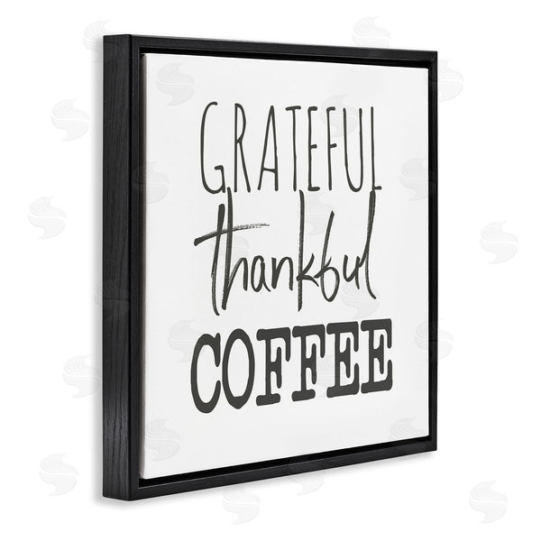 Stupell Industries SD Graphics Studio | Grateful Thankful Coffee Expression Playful Typography