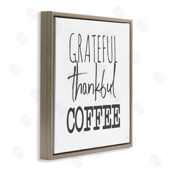 Stupell Industries SD Graphics Studio | Grateful Thankful Coffee Expression Playful Typography
