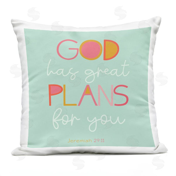 Stupell Industries SD Graphics Studio | Green God's Plans For You Throw Pillow