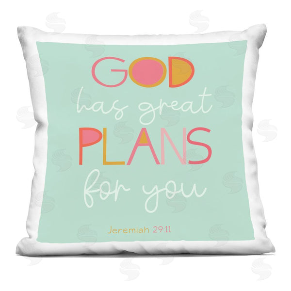 stupell industries SD Graphics Studio | Green God's Plans For You Throw Pillow