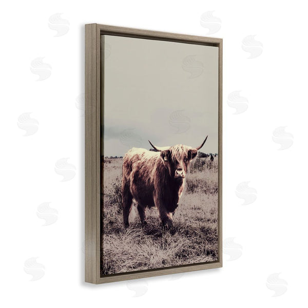 Stupell Industries SD Graphics Studio | Horned Cattle In Pasture Wall Art