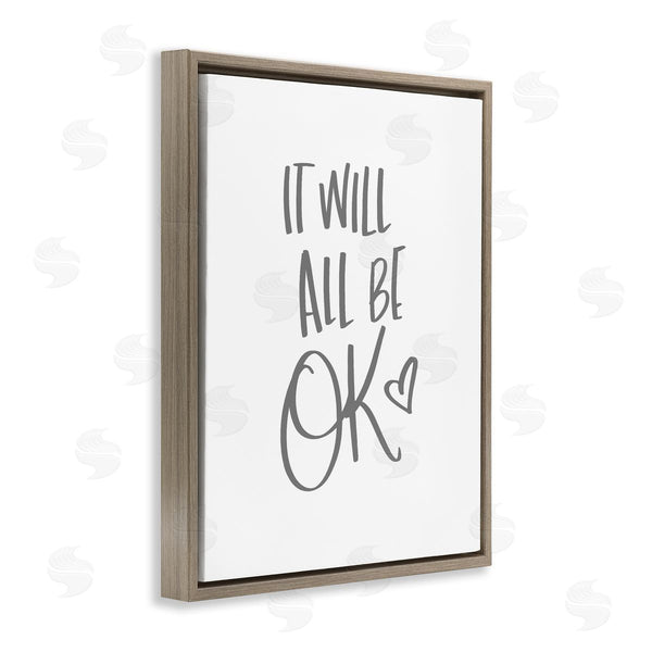 Stupell Industries Sd Graphics Studio | It Will All Be Okay Quote