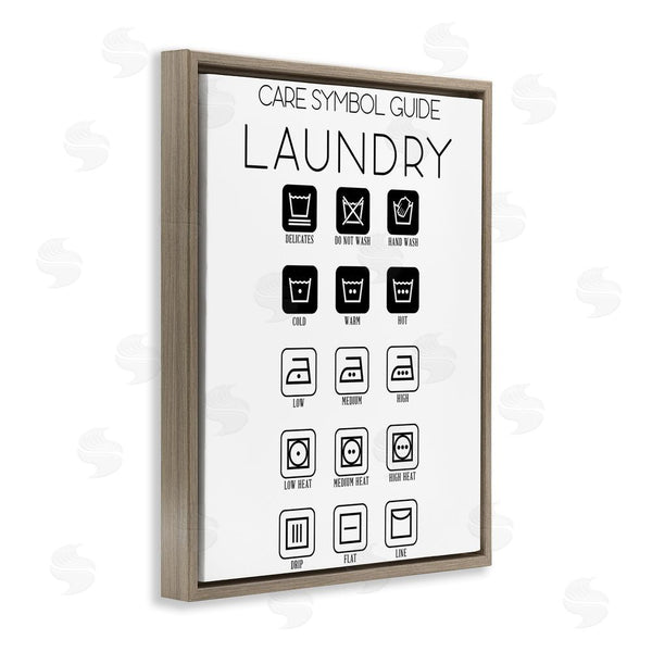 Stupell Industries SD Graphics Studio | Laundry Care Symbol Guide Wall Art