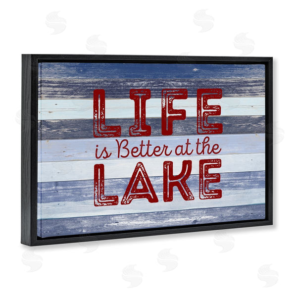 Stupell Industries Sd Graphics Studio | Life At Lake Striped Wall Art