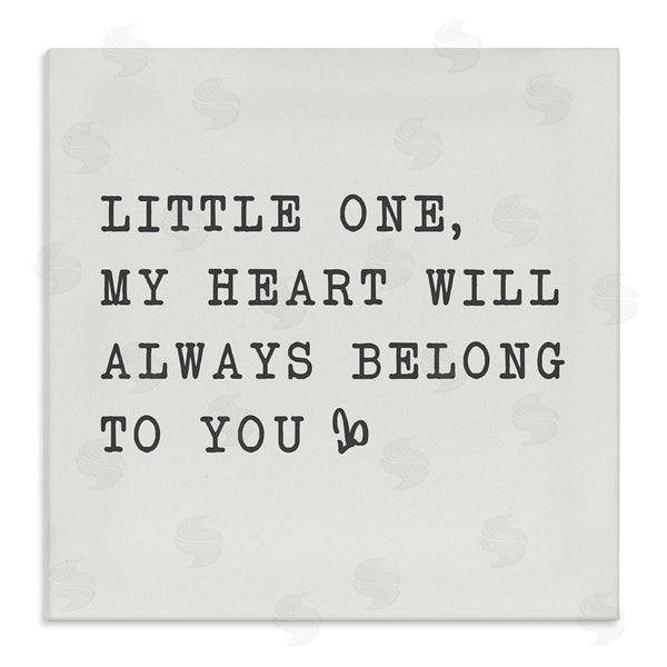 stupell industries SD Graphics Studio | Little One My Heart Belongs Phrase Family Motivational Wall Art