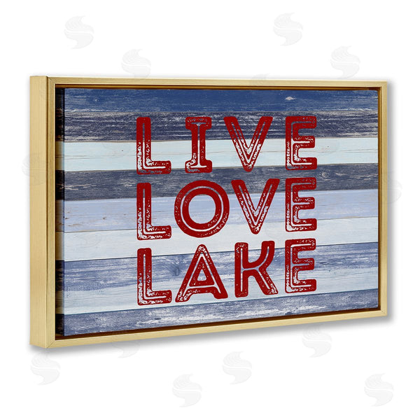 Stupell Industries Sd Graphics Studio | Live Love Lake Striped