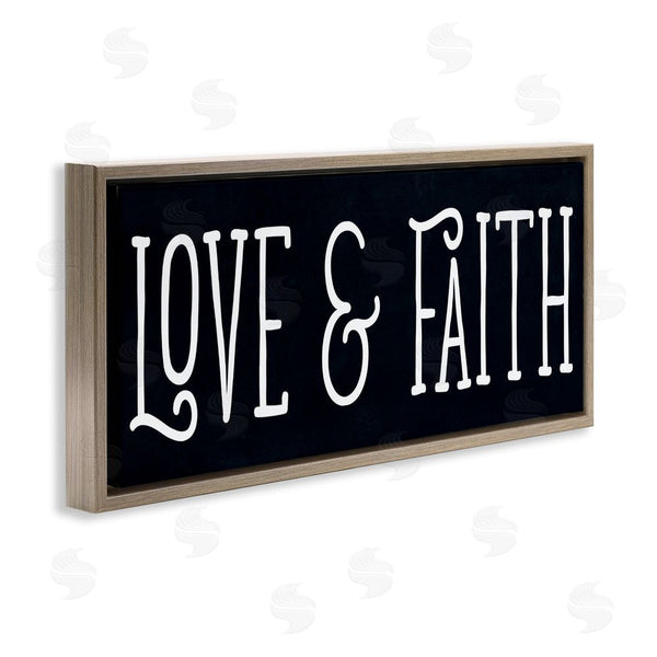 Stupell Industries SD Graphics Studio | Love & Faith On Black Wall Art