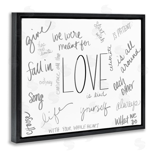 Stupell Industries SD Graphics Studio | Love Quotes Word Cloud Hopeful Romantic Phrases Wall Art