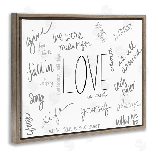 Stupell Industries SD Graphics Studio | Love Quotes Word Cloud Hopeful Romantic Phrases Wall Art
